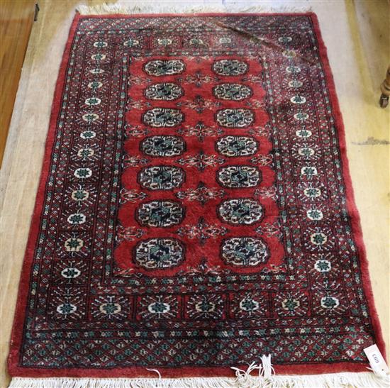 Red ground rug